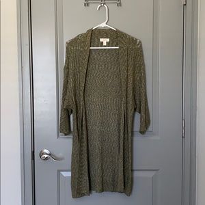 SUN & SHADOW OLIVE GREEN CARDIGAN SIZE SMALL